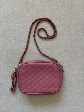 Charlotte Russe Y2K style pink quilted purse.